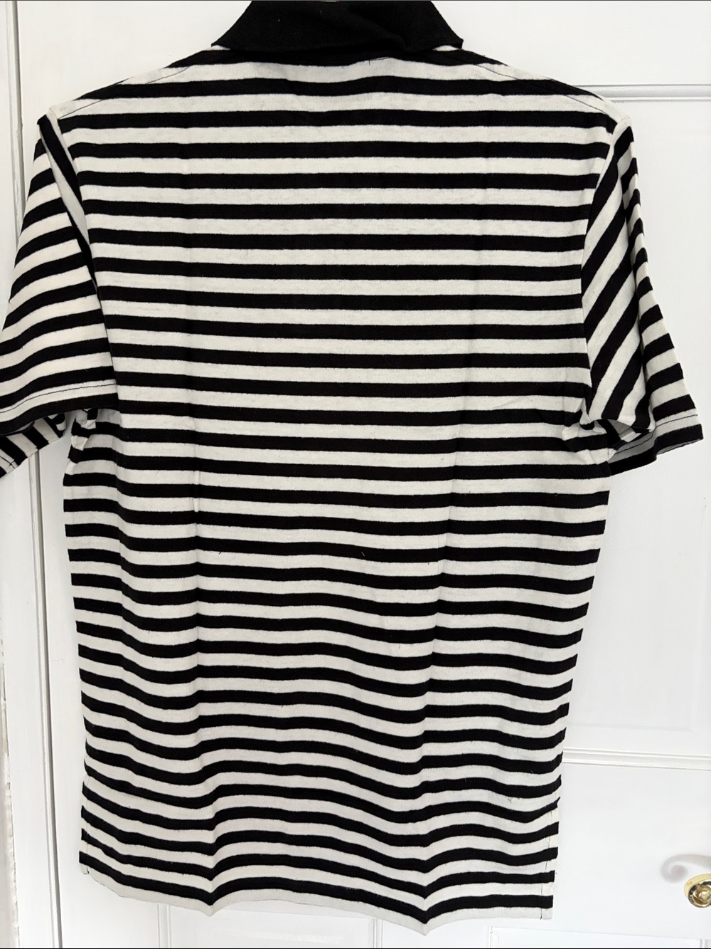 Vintage Polo by Ralph Lauren Black & White Striped Knit Polo - Picture 5 of 5
